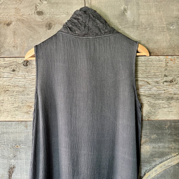 Peserico‎ Womens Tunic Top Size 46 US M Gray Sleeveless Wool Silk Italian Luxury - Picture 7 of 10